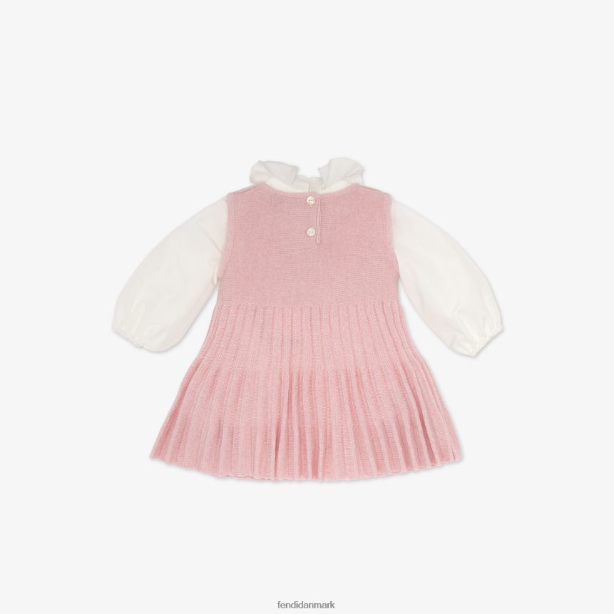 strik babykjole børn Fendi beklædning lyserød A44V2D2756