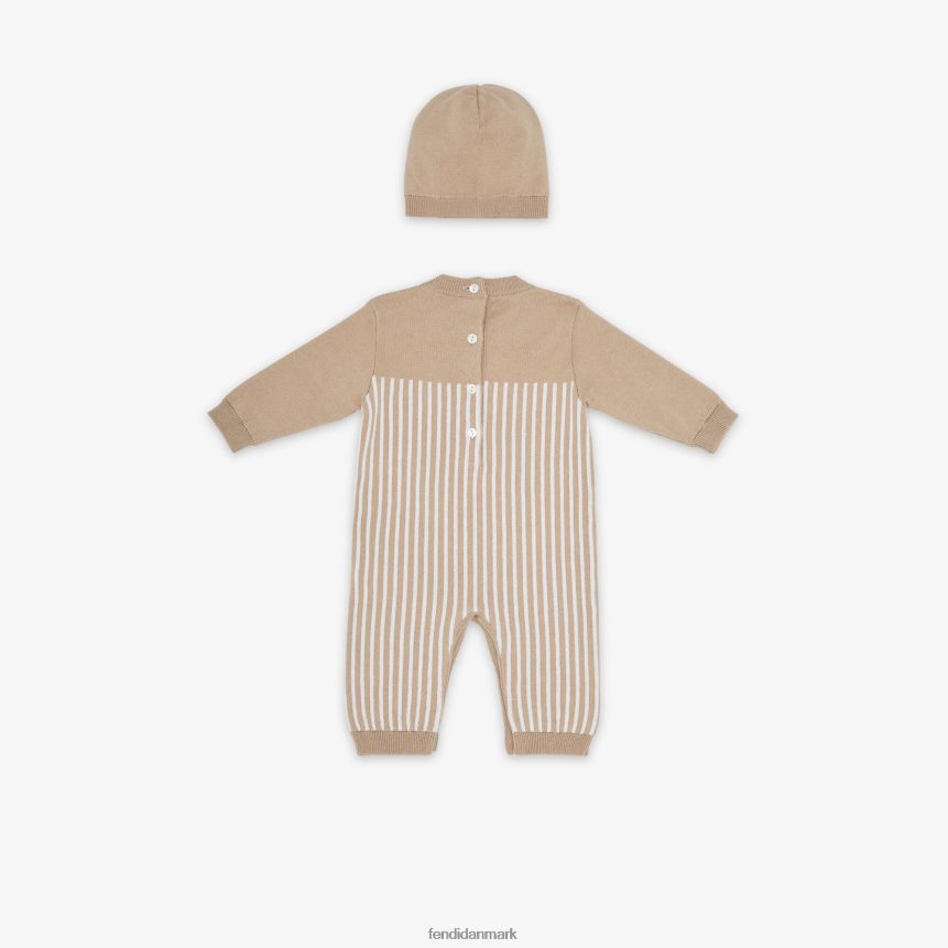 strikket babysæt børn Fendi beklædning beige A44V2D2752