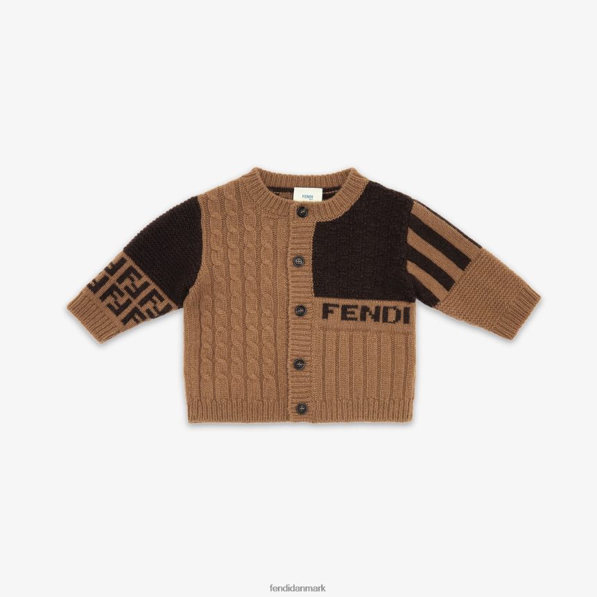 tobaksstrikket babycardigan børn Fendi beklædning Brun A44V2D2758