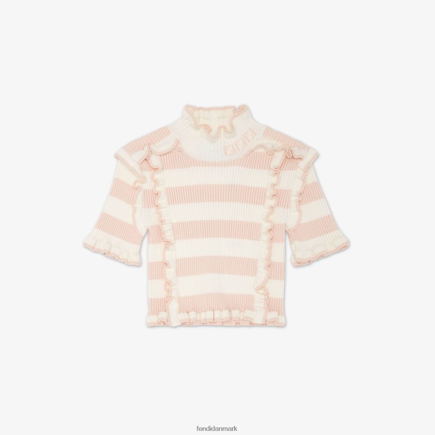 creme strik top børn Fendi beklædning lyserød A44V2D2893