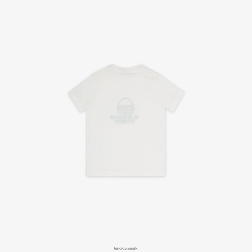 jersey junior t-shirt med broderi børn Fendi beklædning hvid A44V2D2920