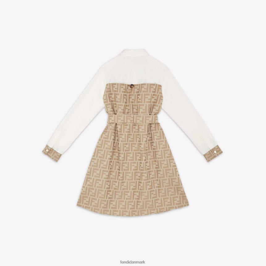 kjole i bomuld og poplin børn Fendi beklædning hvid A44V2D2885