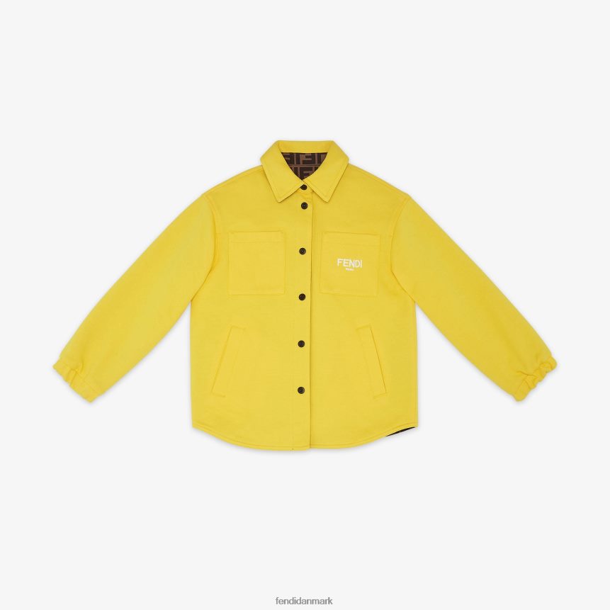 vendbar skjortejakke i fleece og ff nylon børn Fendi beklædning gul A44V2D2908