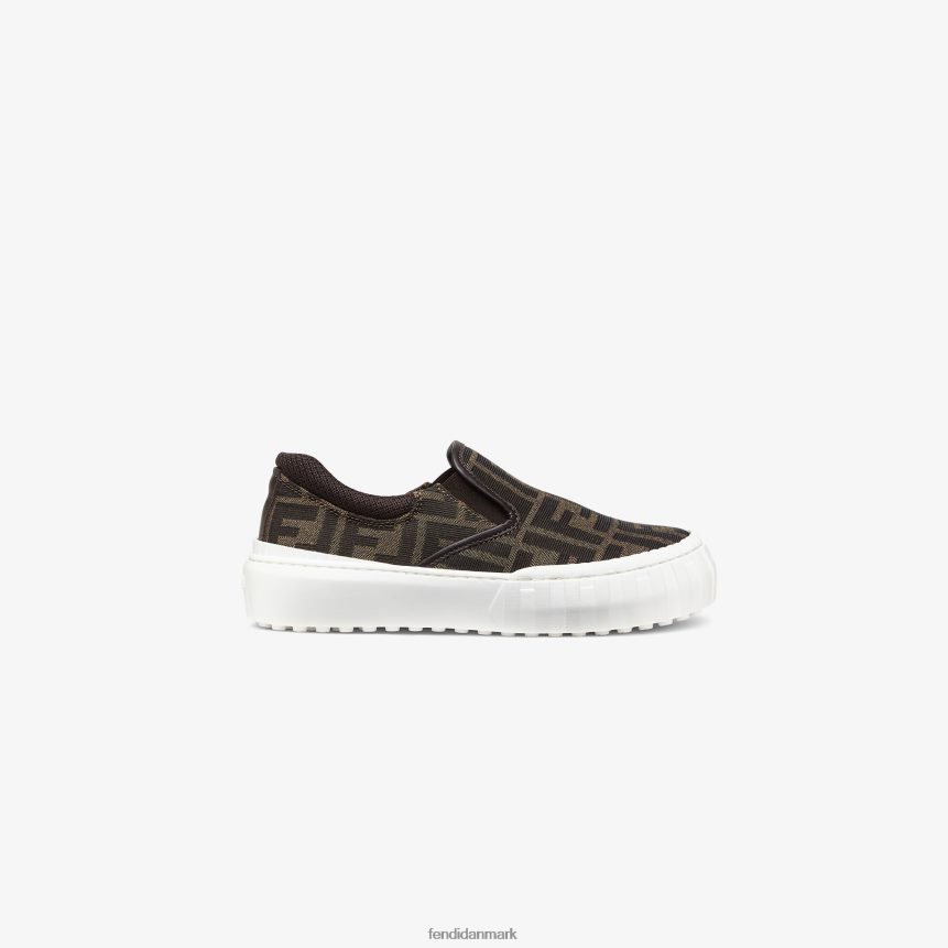 slip-on junior sneakers i stof med ff logo børn Fendi fodtøj mode A44V2D2878