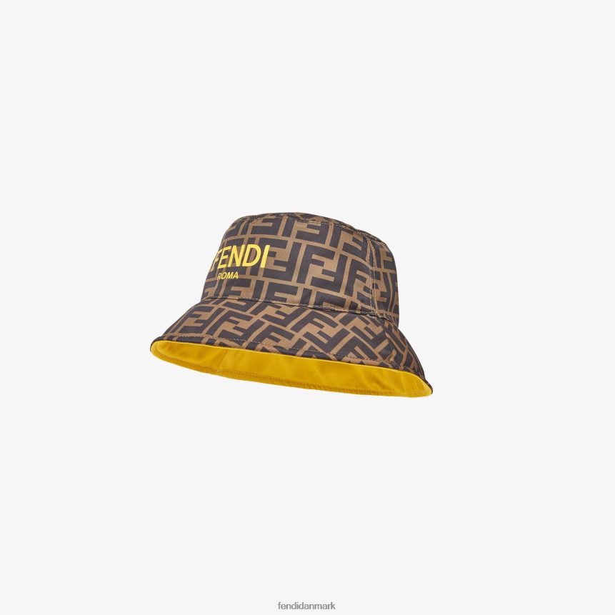 ff nylon vendbar cloche hat børn Fendi tilbehør gul A44V2D2902