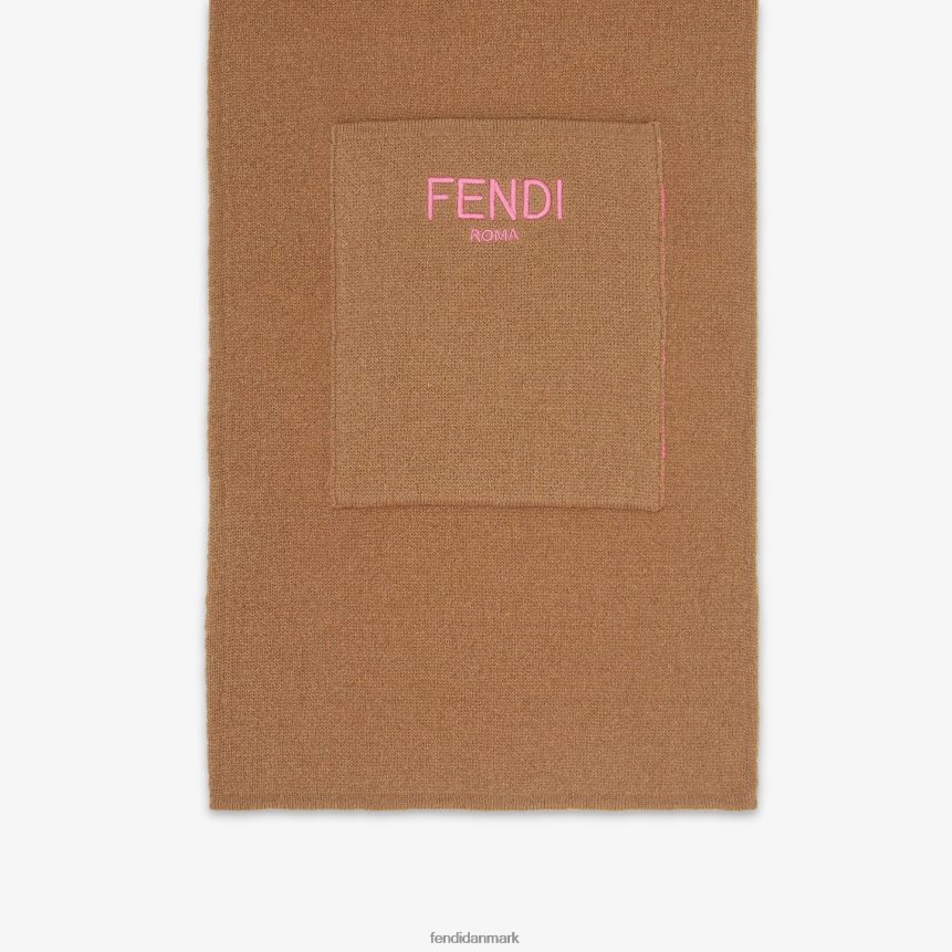 vendbart juniortørklæde i og fuchsiastrik børn Fendi tilbehør flerfarvet A44V2D2853