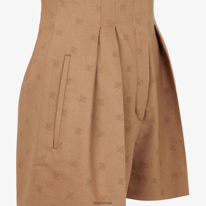 shorts af kameluld Kvinder Fendi beklædning beige A44V2D1130