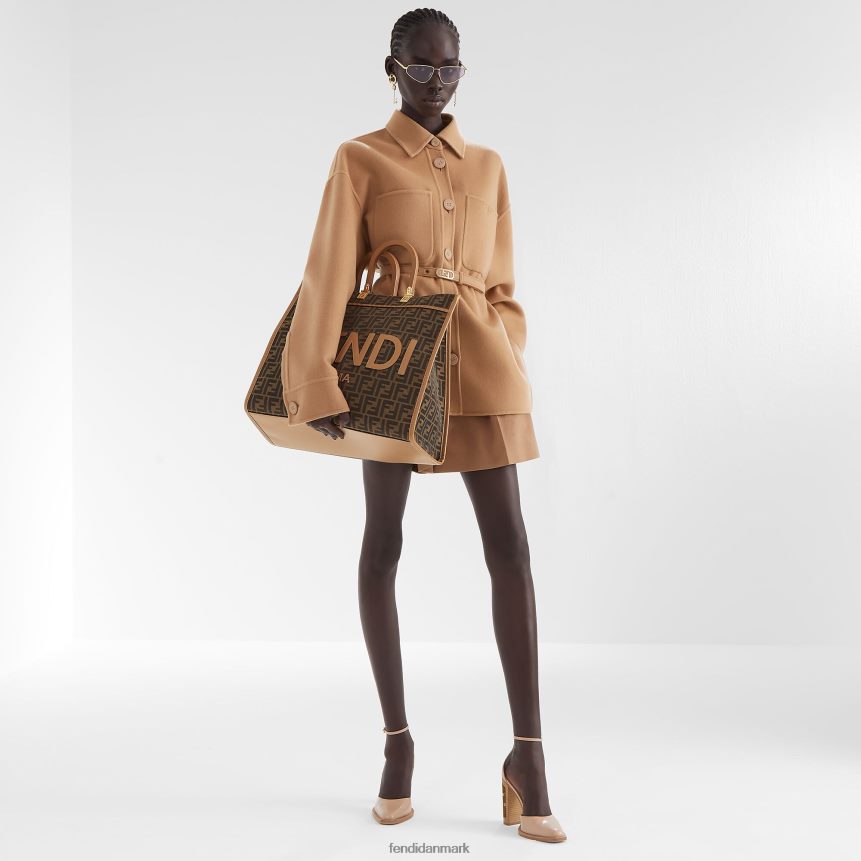 shorts af kameluld Kvinder Fendi beklædning beige A44V2D1130