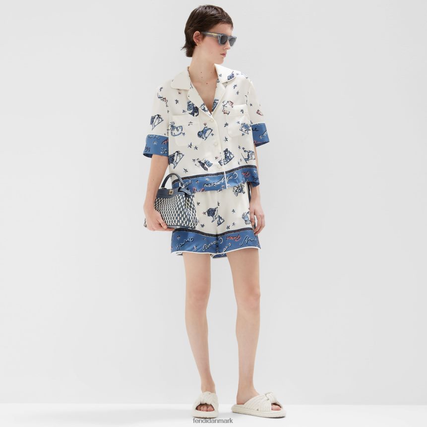 silkeshorts Kvinder Fendi beklædning blå A44V2D984