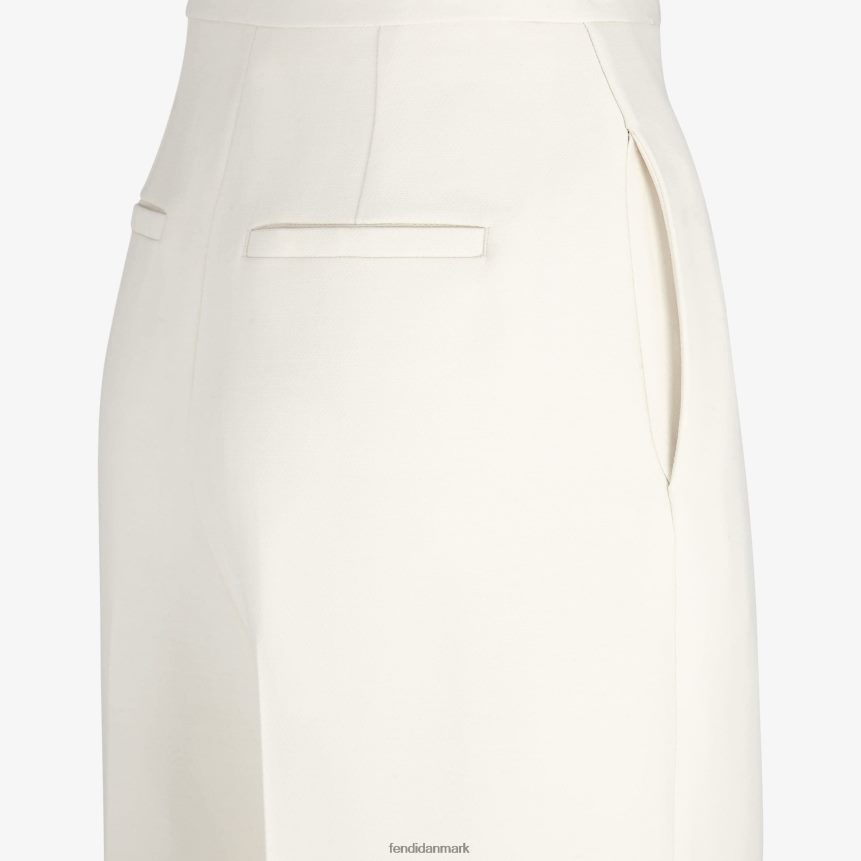 uld- og silkebukser Kvinder Fendi beklædning hvid A44V2D963