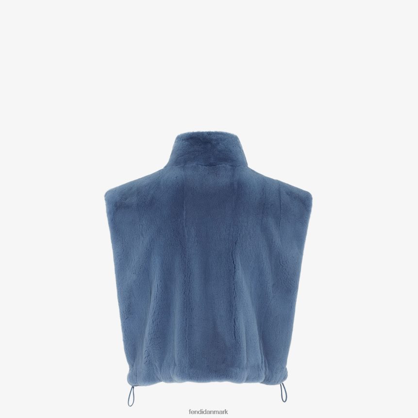 mink vest Kvinder Fendi beklædning blå A44V2D1253
