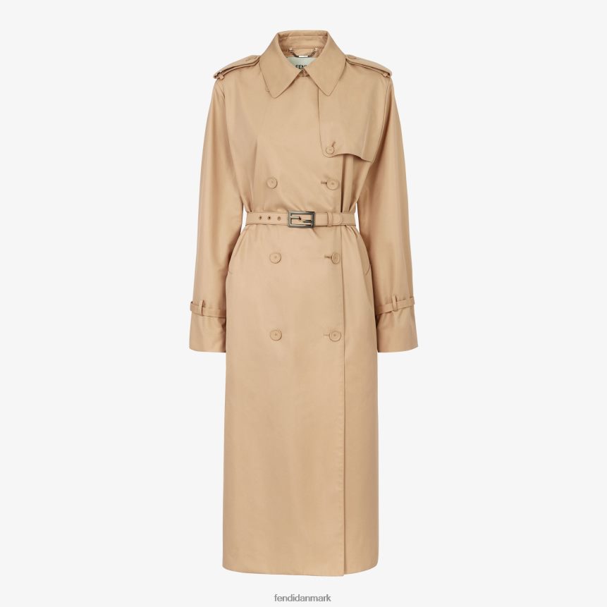 tech trenchcoat i bomuld Kvinder Fendi beklædning beige A44V2D1104