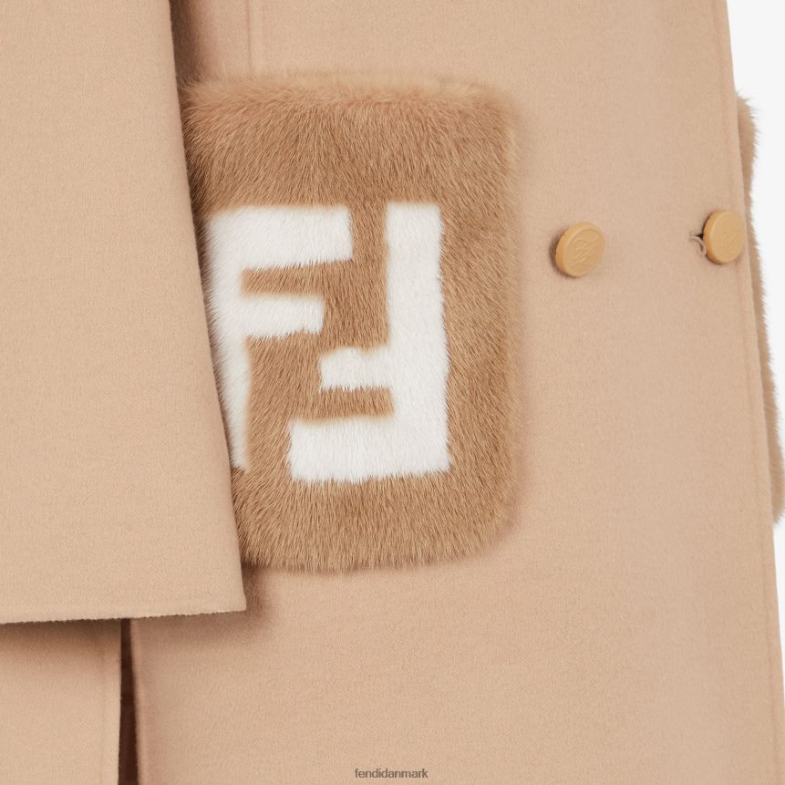 uld frakke Kvinder Fendi beklædning beige A44V2D1226
