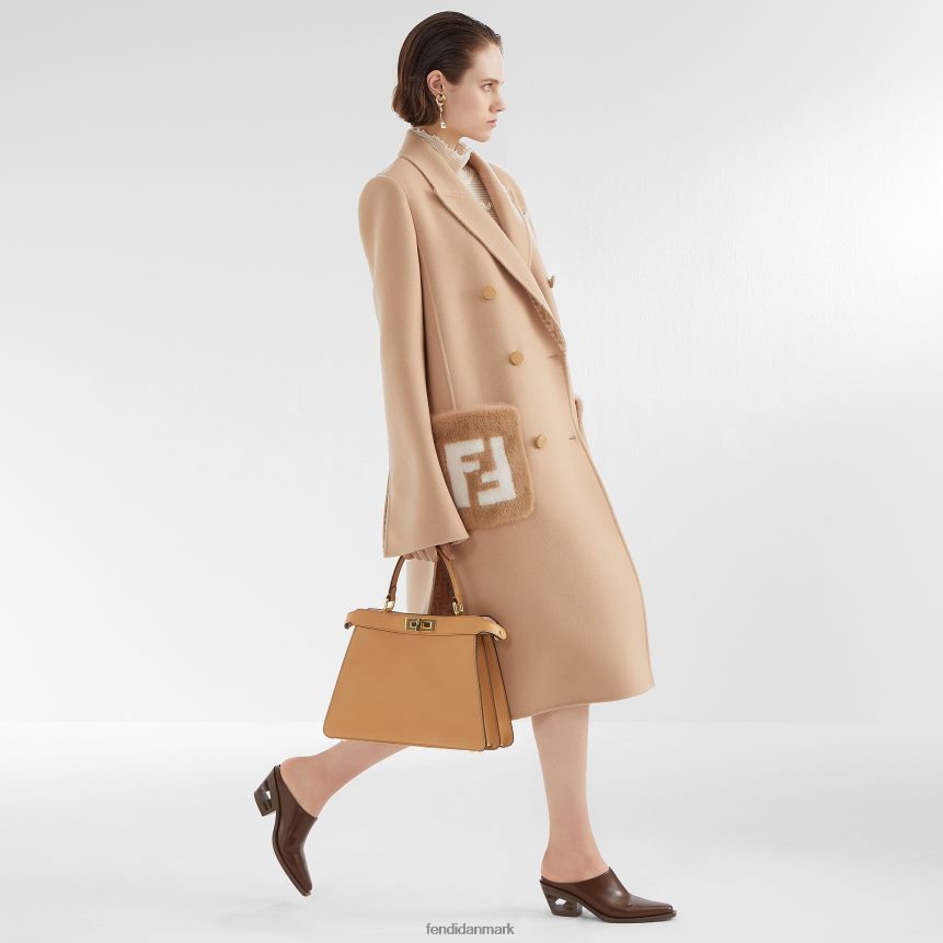 uld frakke Kvinder Fendi beklædning beige A44V2D1226