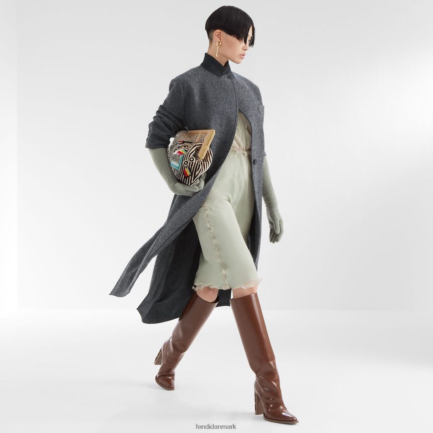 uld frakke Kvinder Fendi beklædning grå A44V2D1215