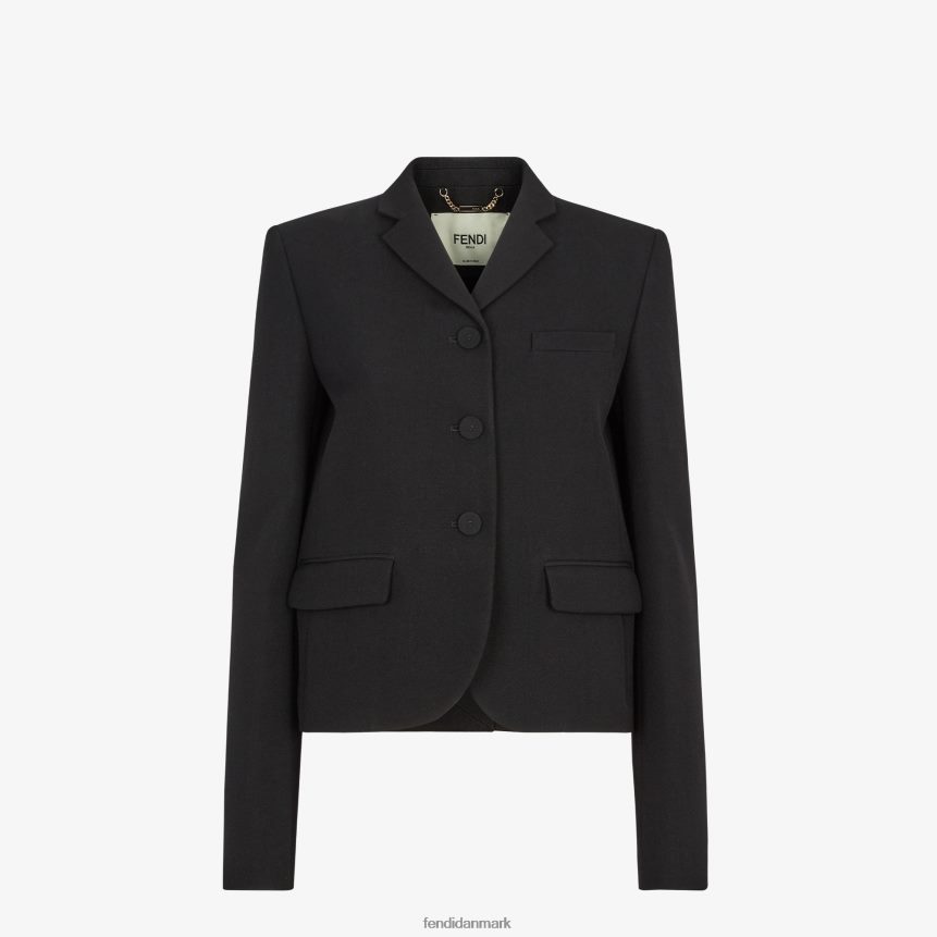 grain de poudre uldjakke Kvinder Fendi beklædning sort A44V2D1003