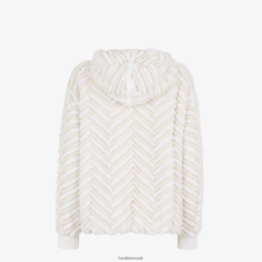 mink jakke Kvinder Fendi beklædning hvid A44V2D986