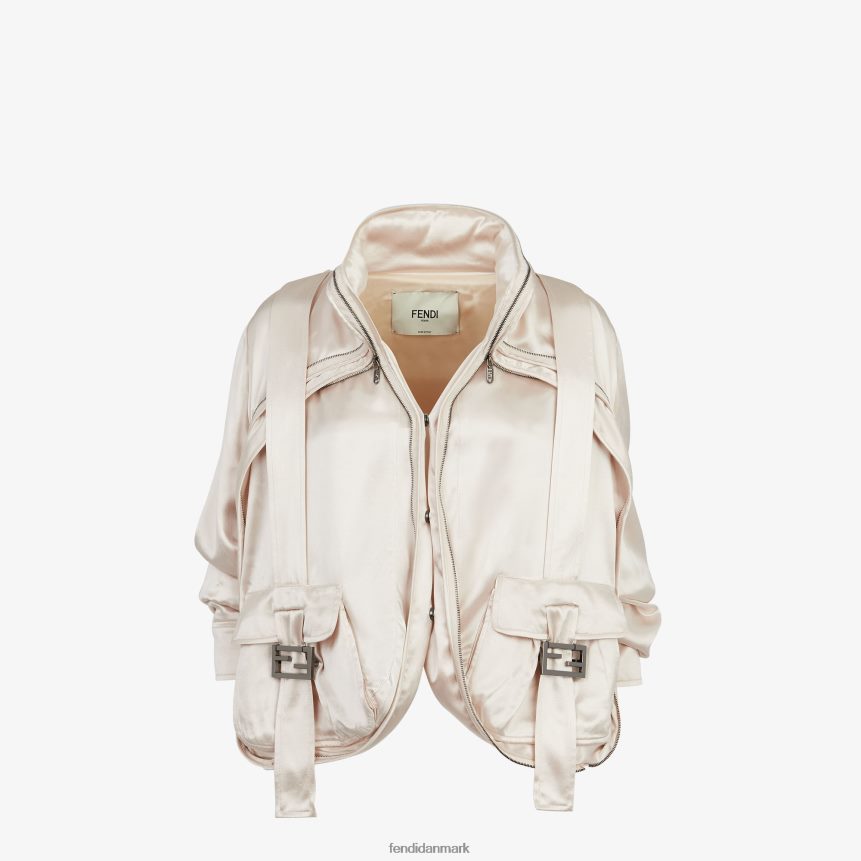 satin bluse Kvinder Fendi beklædning beige A44V2D1066