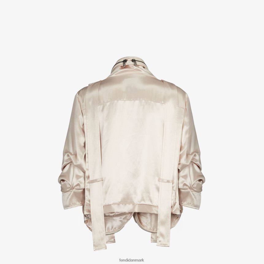 satin bluse Kvinder Fendi beklædning beige A44V2D1066