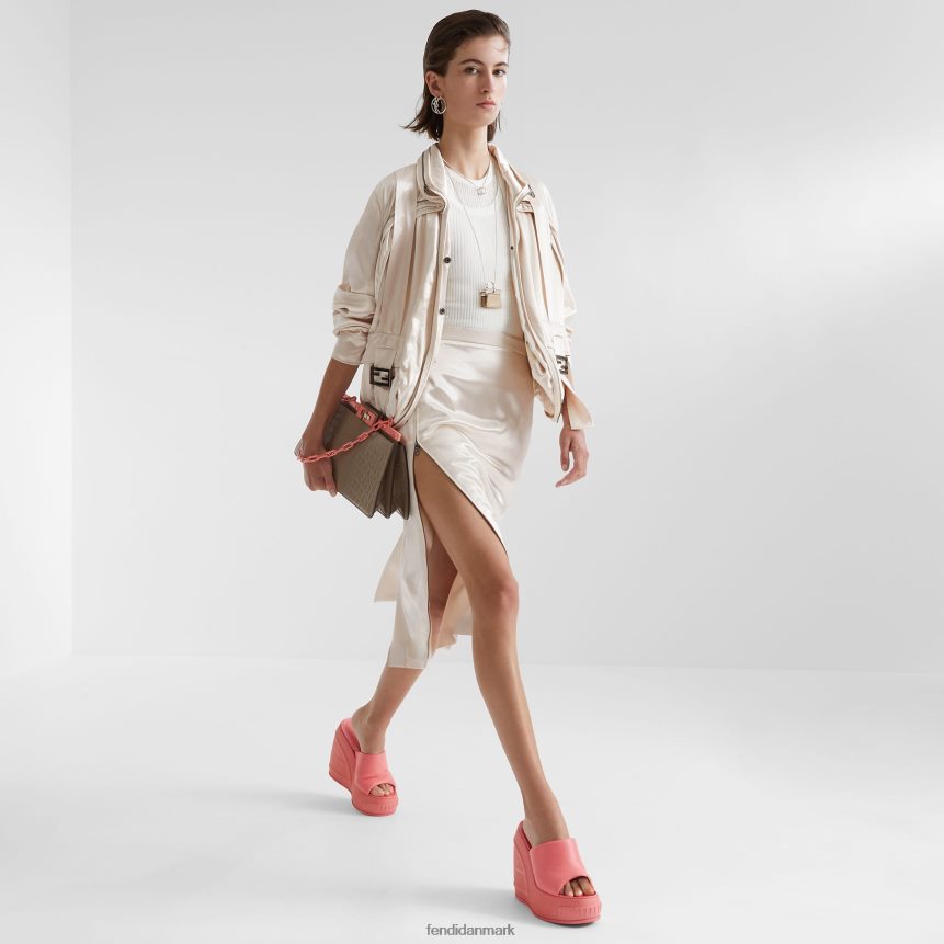 satin bluse Kvinder Fendi beklædning beige A44V2D1066