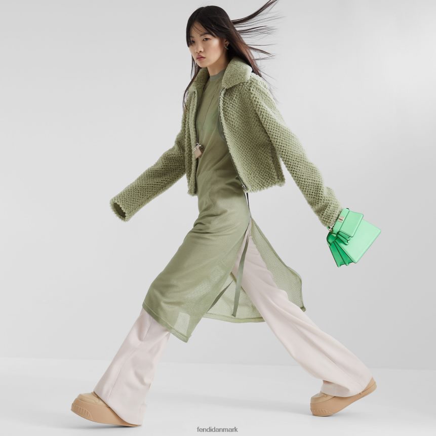 shearling jakke Kvinder Fendi beklædning grøn A44V2D1099