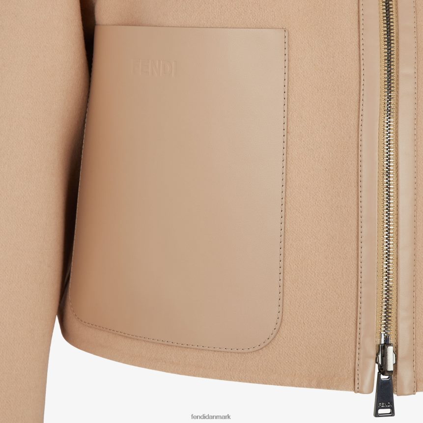 uld jakke Kvinder Fendi beklædning beige A44V2D1110