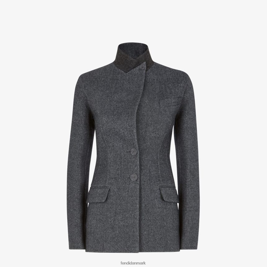 uld jakke Kvinder Fendi beklædning grå A44V2D1214