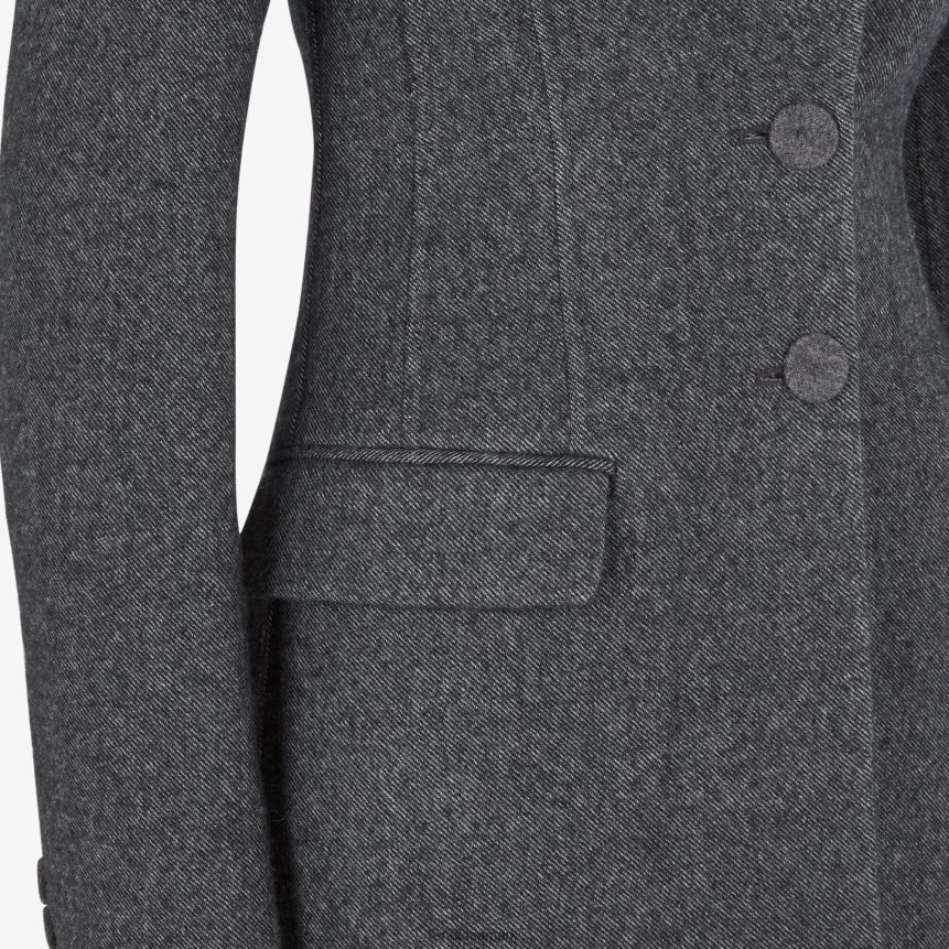 uld jakke Kvinder Fendi beklædning grå A44V2D1214