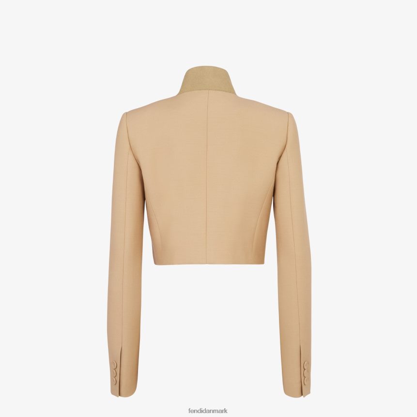 uld og silke bolero Kvinder Fendi beklædning beige A44V2D1085