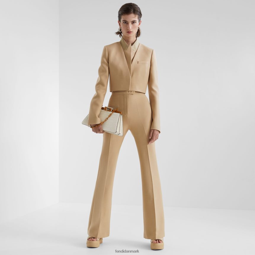 uld og silke bolero Kvinder Fendi beklædning beige A44V2D1085