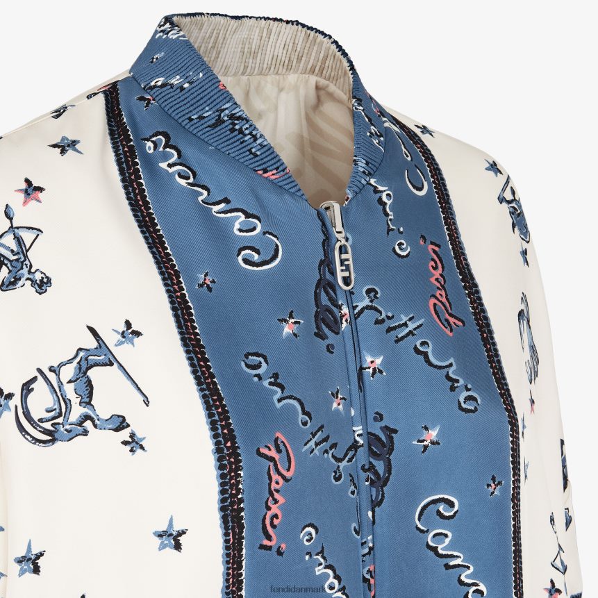 vendbar silke bomberjakke Kvinder Fendi beklædning flerfarvet A44V2D1043