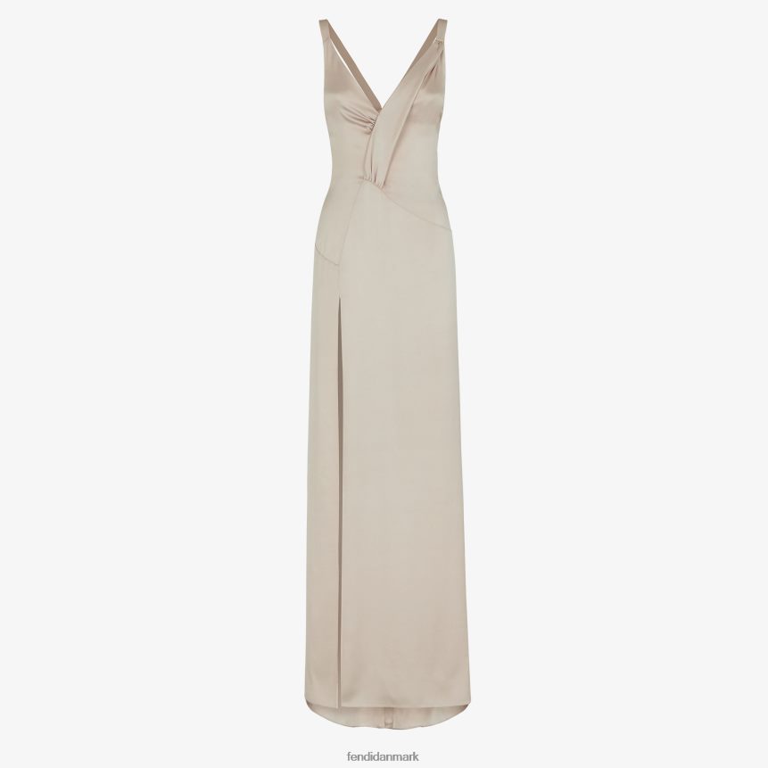 kjole i duesatin Kvinder Fendi beklædning beige A44V2D1194