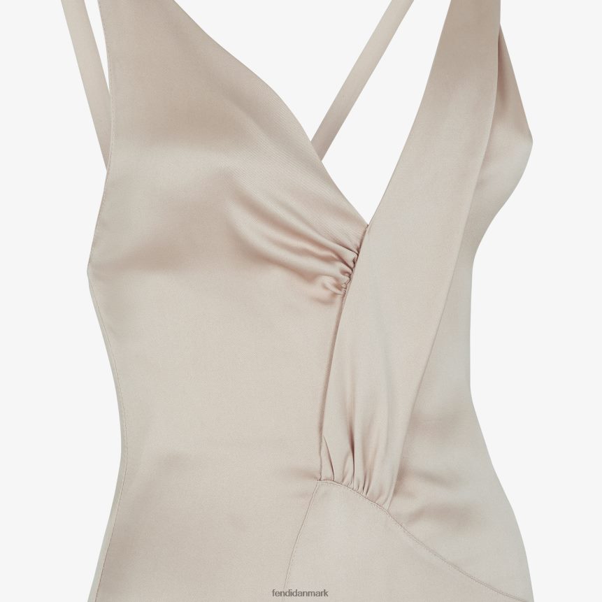 kjole i duesatin Kvinder Fendi beklædning beige A44V2D1194