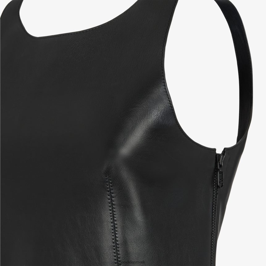 læder kjole Kvinder Fendi beklædning sort A44V2D943