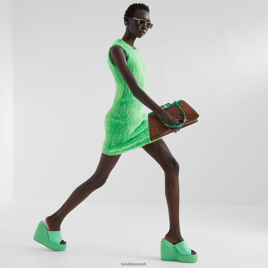 mink kjole Kvinder Fendi beklædning grøn A44V2D1108
