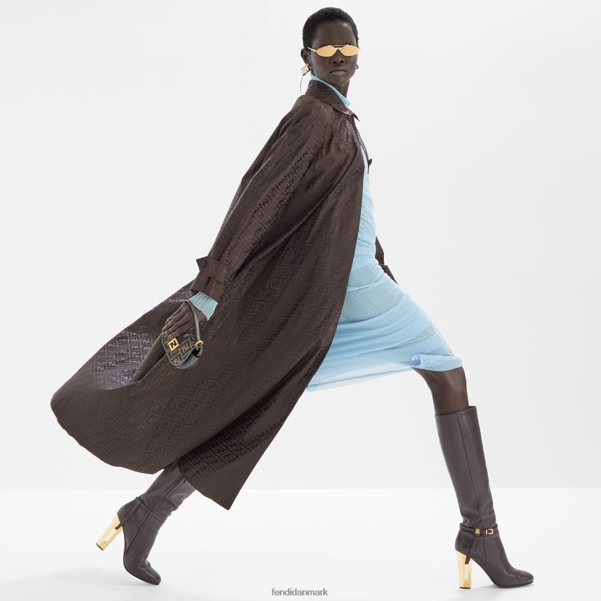 silke strik kjole Kvinder Fendi beklædning lyseblå A44V2D944