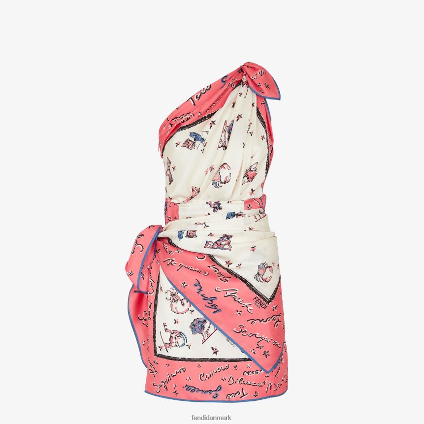 silkekjole Kvinder Fendi beklædning lyserød A44V2D985