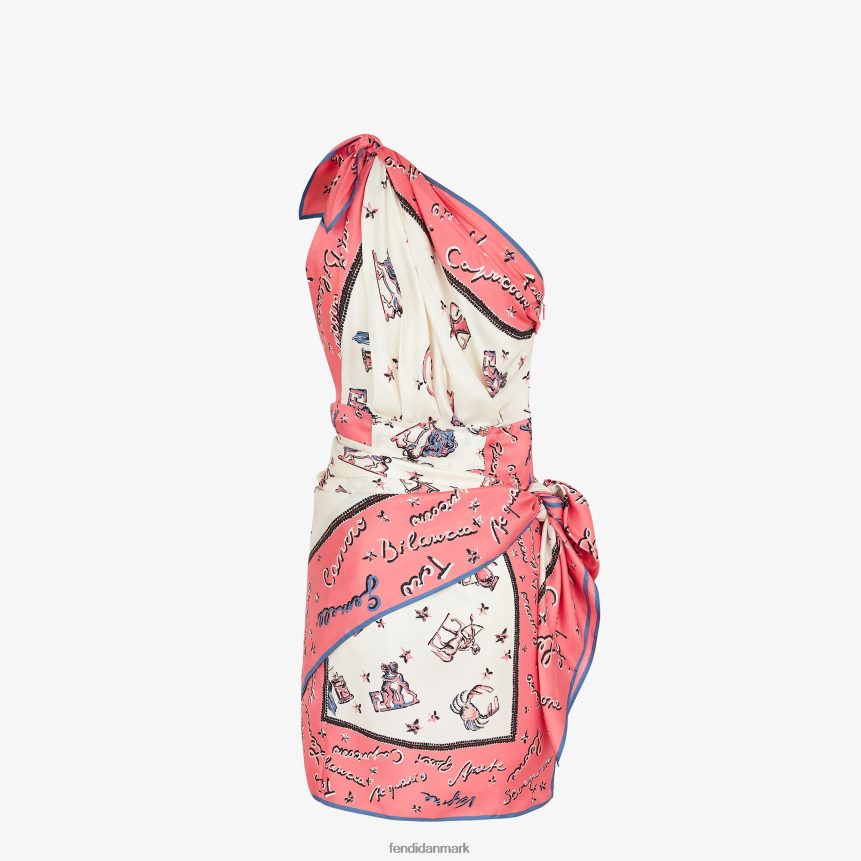 silkekjole Kvinder Fendi beklædning lyserød A44V2D985