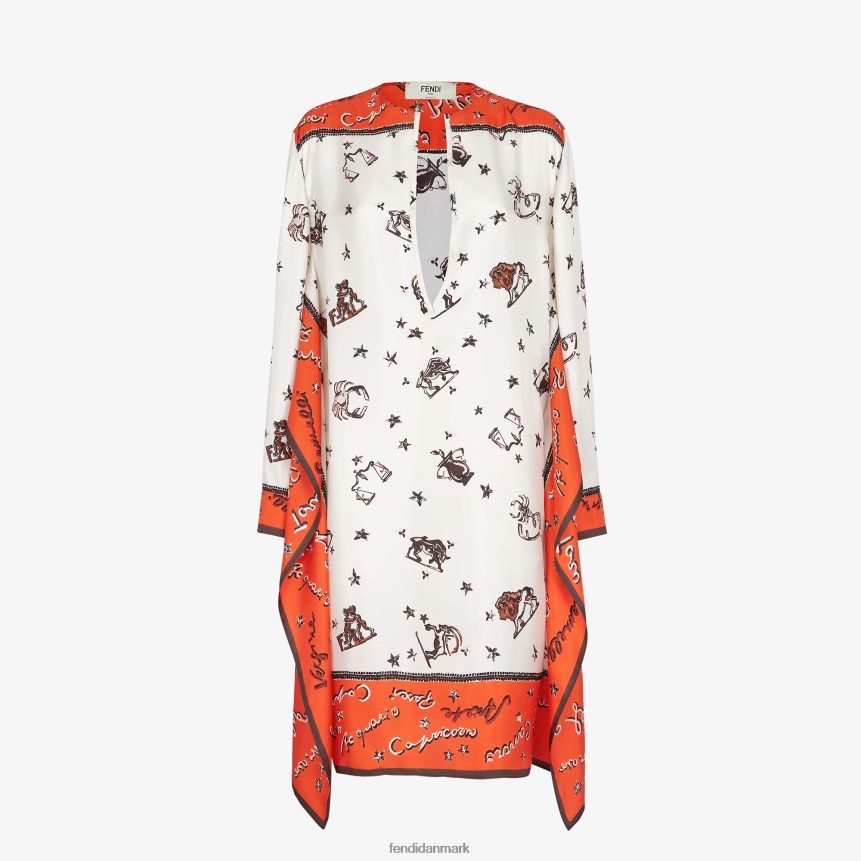 silkekjole Kvinder Fendi beklædning orange A44V2D1020
