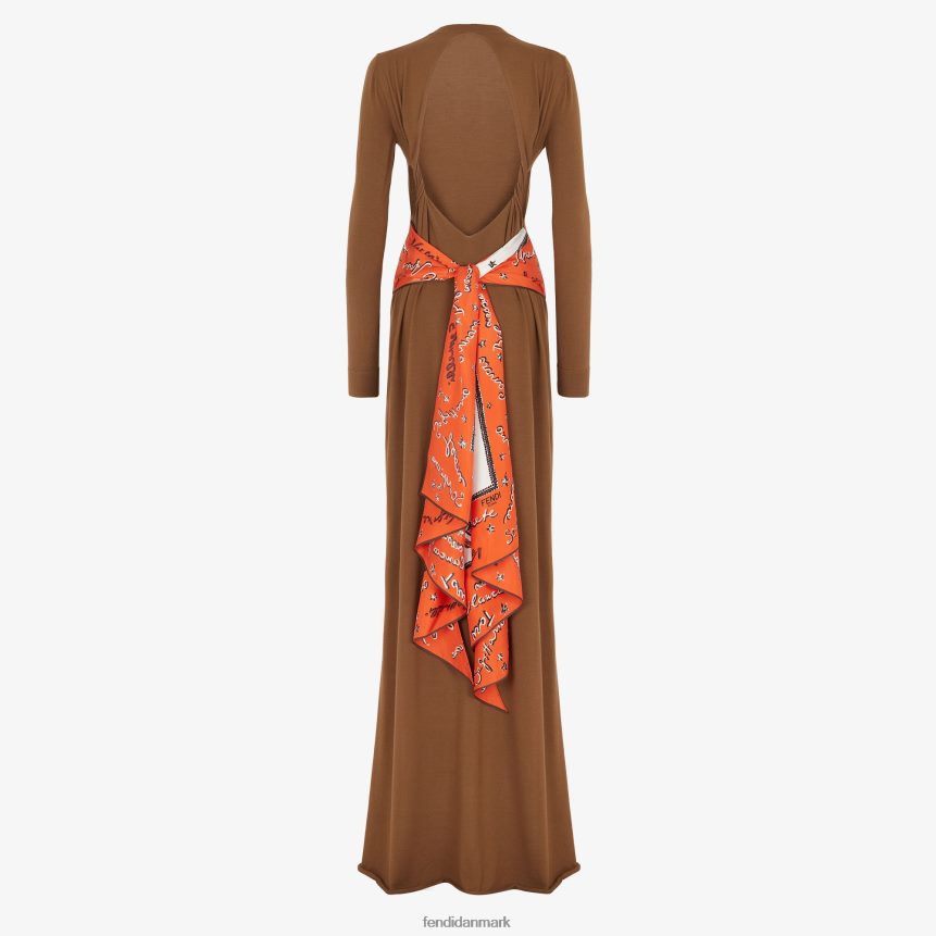 uld kjole Kvinder Fendi beklædning Brun A44V2D1249