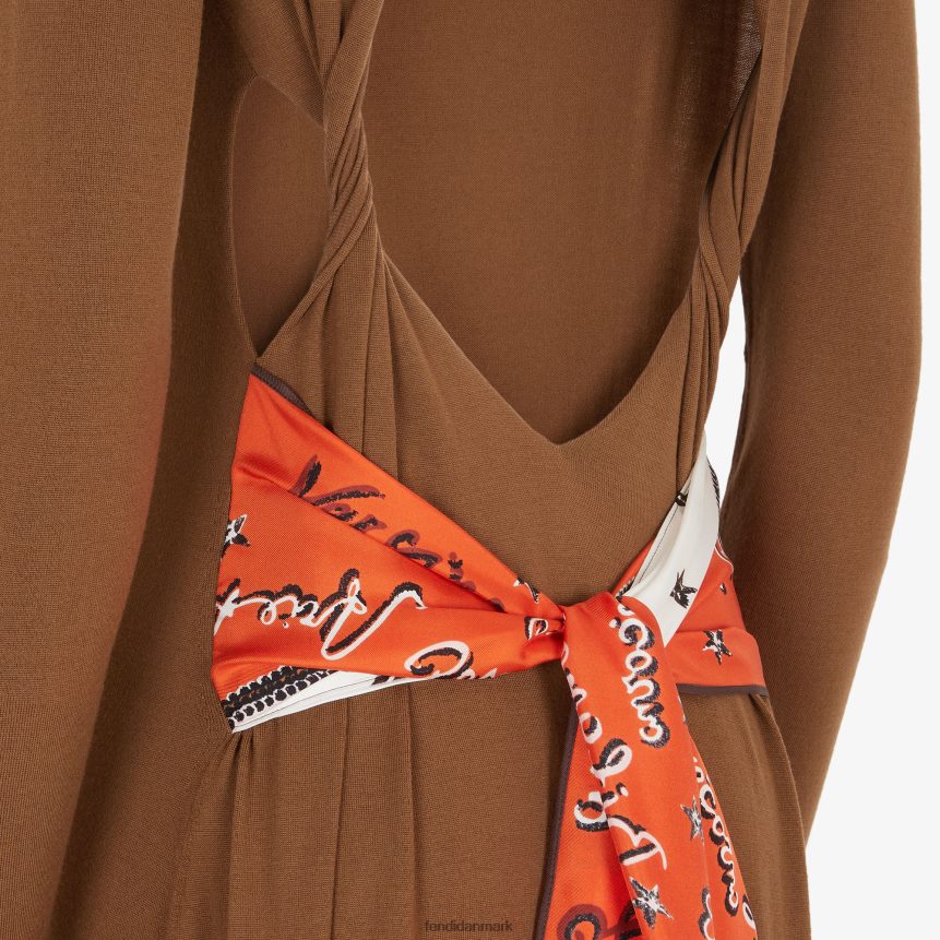 uld kjole Kvinder Fendi beklædning Brun A44V2D1249