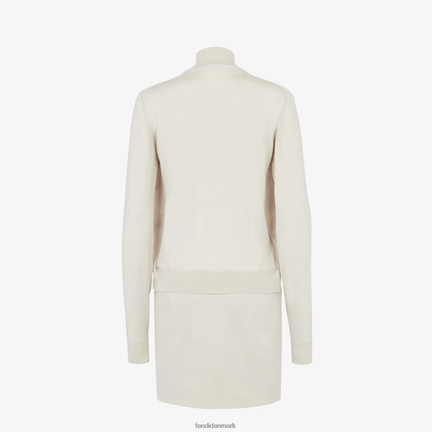 uld kjole Kvinder Fendi beklædning beige A44V2D1132