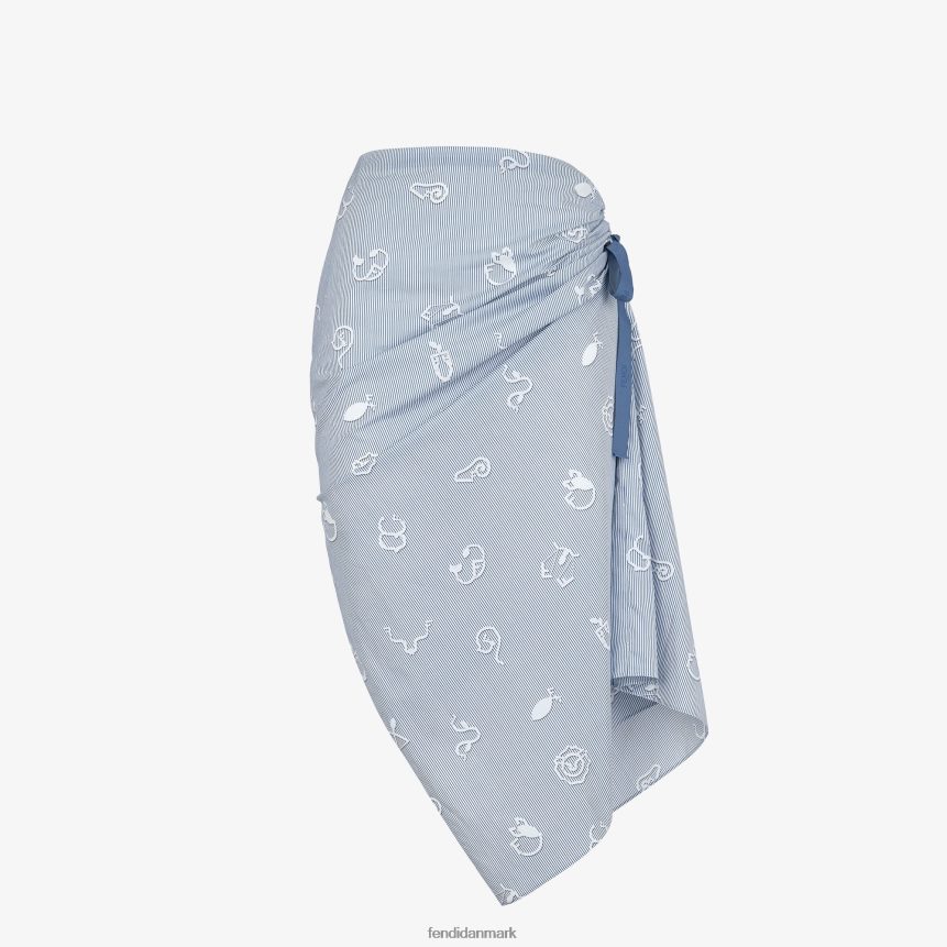 bomuldsnederdel Kvinder Fendi beklædning lyseblå A44V2D1046