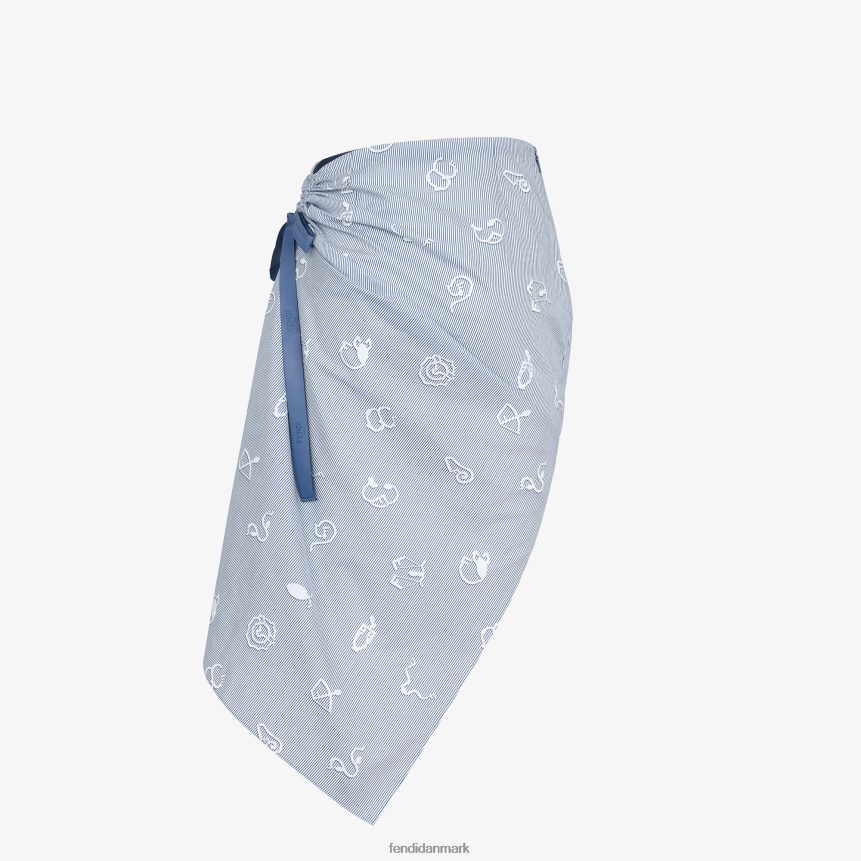 bomuldsnederdel Kvinder Fendi beklædning lyseblå A44V2D1046