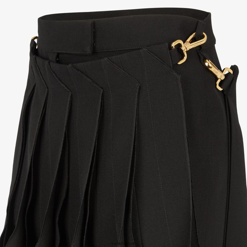 grain de poudre uldnederdel Kvinder Fendi beklædning sort A44V2D1002