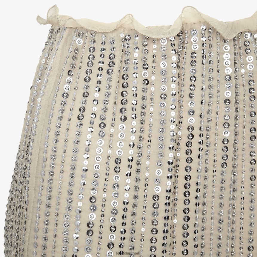 nederdel med pailletter Kvinder Fendi beklædning sølv A44V2D1254