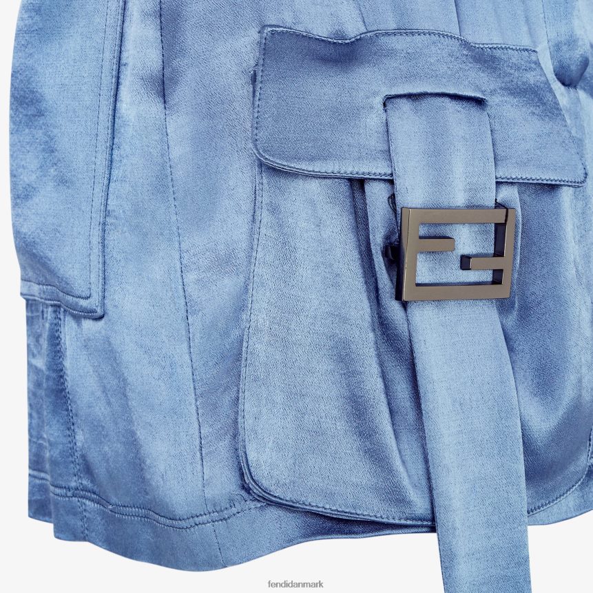 satin nederdel Kvinder Fendi beklædning blå A44V2D1034