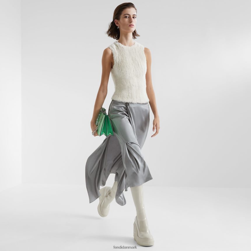 satin nederdel Kvinder Fendi beklædning grå A44V2D1143