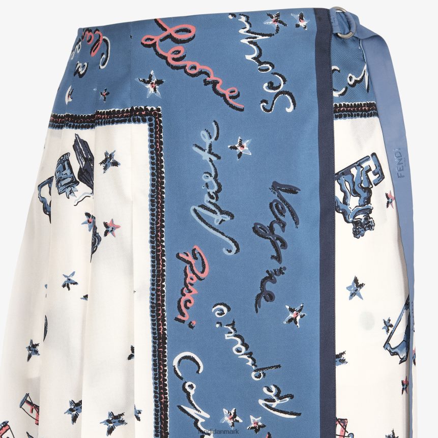 silke nederdel Kvinder Fendi beklædning blå A44V2D983