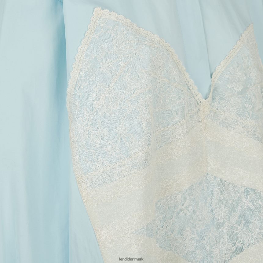 bomuldsskjorte Kvinder Fendi beklædning lyseblå A44V2D966